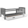 Detská posteľ KUBUS s úložným priestorom 80x190 cm - grafit Biela - galéria #4