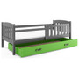 Detská posteľ KUBUS s úložným priestorom 80x190 cm - grafit Zelená - galéria #1