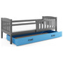 Detská posteľ KUBUS s úložným priestorom 90x200 cm - grafit Modrá