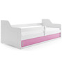 Detská posteľ SOFIX s úložným priestorom 80x160 cm - biela Ružová - galéria #1