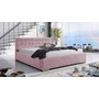 Posteľ PIPER 01 STANDARD 120x200 cm - strieborné nohy Ružová