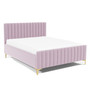 Posteľ RUBY 25 STANDARD 120x200 cm - zlaté nohy Ružová