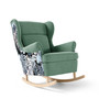 Kreslo 195 MORGAN Svetlozelená+vzor