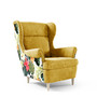 Kreslo 193 MOLLY Žltá+vzor