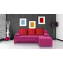 Rozkladacia rohová sedačka VALERIE Ružová Červená