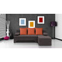 Rozkladacia rohová sedačka VALERIE Tmavosivá Oranžová