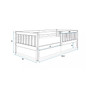 Detská posteľ SMART 80x160 cm Borovica – biela - galéria #4
