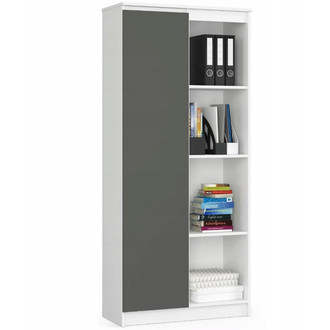 Regál R80 CLP 8P - biela/grafit