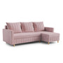 Rozkladacia rohová sedacia súprava FOX Ľavá Ružová