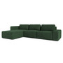 Rohová sedacia súprava BERG Pravá Tmavo zelená