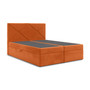 Čalúnená posteľ VERDE 160x200 cm Oranžová - galéria #1