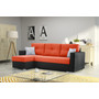 Rozkladacia rohová sedacia súprava 102 AIDEN Ľavá Čierna+oranžová