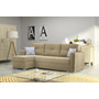 Rozkladacia rohová sedacia súprava 102 AIDEN Ľavá Tmavobéžová