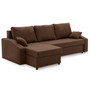 Rohová rozkladacia sedacia súprava HEWLET PLUS Hnedá - galéria #3