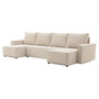 Rohová rozkladacia sedacia súprava LUCCA U Béžová - galéria #2