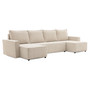 Rohová rozkladacia sedacia súprava LUCCA U Béžová - galéria #1