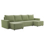 Rohová rozkladacia sedacia súprava LUCCA U Olivová - galéria #1