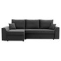 Rohová rozkladacia sedacia súprava PAUL 2 PRO Ľavá Tmavosivá
