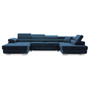 Rohová rozkladacia sedacia súprava RIGATTO II PRO 2 Pravá Namornícka modrá