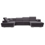 Rohová rozkladacia sedacia súprava RIGATTO II PRO 2 Ľavá Tmavosivá