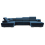 Rohová rozkladacia sedacia súprava RIGATTO II PRO 2 Ľavá Namornícka modrá
