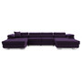 Rohová rozkladacia sedacia súprava RIGATTO III PRO 1 Fialová