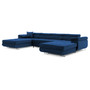 Rohová rozkladacia sedacia súprava RIGATTO III PRO 1 Namornícka modrá - galéria #1