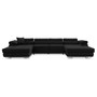 Rohová rozkladacia sedacia súprava RIGATTO III PRO 1 Čierna