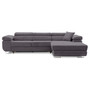 Rohová rozkladacia sedacia súprava RIGATTO VI PRO 2 Pravá Tmavosivá