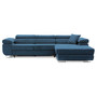 Rohová rozkladacia sedacia súprava RIGATTO VI PRO 2 Pravá Namornícka modrá