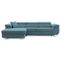 Rohová rozkladacia sedacia súprava RIGATTO VI PRO 2 Ľavá Modrá