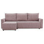 Rohová rozkladacia sedacia súprava LUCCA model 2 Ružová