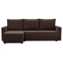 Rohová rozkladacia sedacia súprava LUCCA model 2 Hnedá