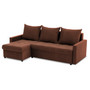 Rohová rozkladacia sedacia súprava VERONA Hnedá - galéria #2