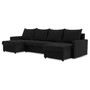 Rohová rozkladacia sedacia súprava U VERONA Čierna - galéria #1