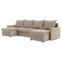 Rohová rozkladacia sedacia súprava U VERONA Béžová - galéria #1
