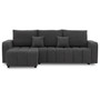 Rohová rozkladacia sedacia súprava Modena II Tmavosivá