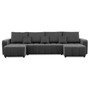 Rohová rozkladacia sedacia súprava U Modena I Tmavosivá