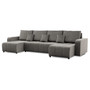 Rohová rozkladacia sedacia súprava U Modena I Sivá - galéria #2