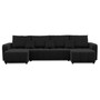 Rohová rozkladacia sedacia súprava U Modena I Čierna