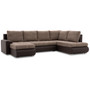 Rohová rozkladacia sedacia súprava TOKIO II PRO II Pravá Cappuccino + Real hnedá - galéria #1