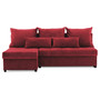 Rohová rozkladacia sedacia súprava VENEZIA model 2 Červená