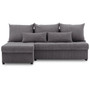 Rohová rozkladacia sedacia súprava VENEZIA I MODEL 2 Tmavosivá