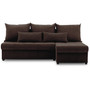Rohová rozkladacia sedacia súprava VENEZIA I Hnedá