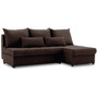 Rohová rozkladacia sedacia súprava VENEZIA I Hnedá - galéria #2