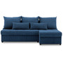 Rohová rozkladacia sedacia súprava VENEZIA I Námornícka modrá