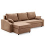 Rohová rozkladacia sedacia súprava HEWLET PLUS Cappuccino