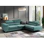 Rozkladacia rohová sedacia súprava 150 ETHAM Pravá Tmavotyrkysová