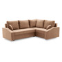 Rohová rozkladacia sedacia súprava GRANDE PLUS - color mikro Pravá Cappuccino - galéria #1