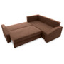 Rohová rozkladacia sedacia súprava GRANDE PLUS - color mikro Pravá Hnedá - galéria #3